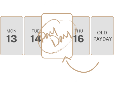Get paid up to 2 days faster<sup>3</sup>